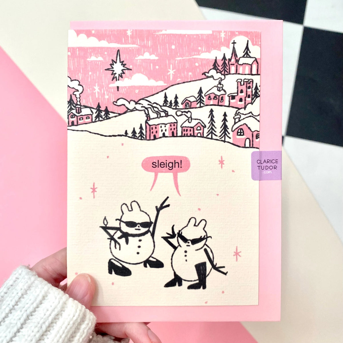 Sleigh! | Clarice Tudor Christmas Card