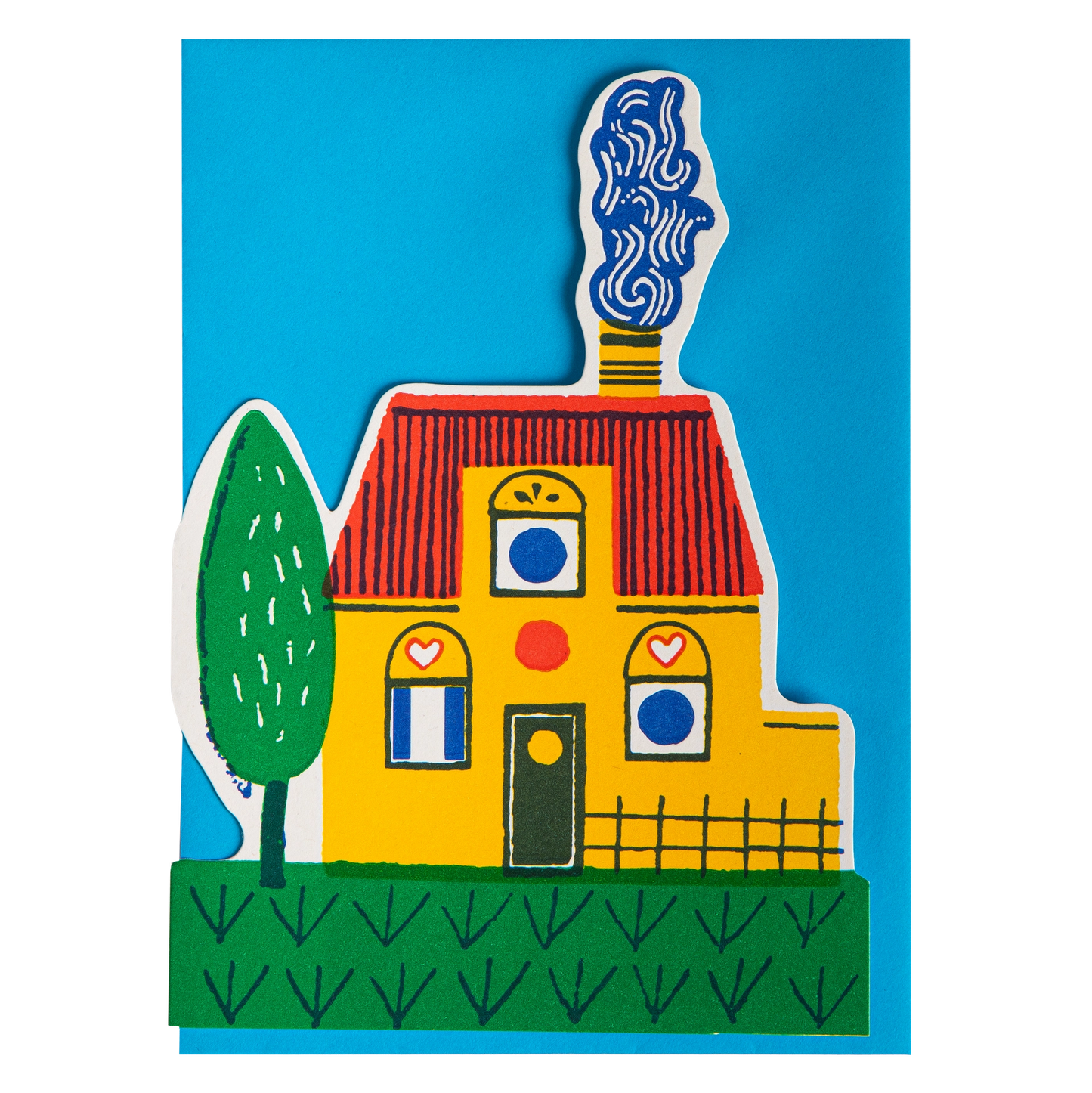 Yellow Home | Letterpress Greeting Card
