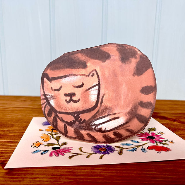 Curled Up Cat | Greeting Card