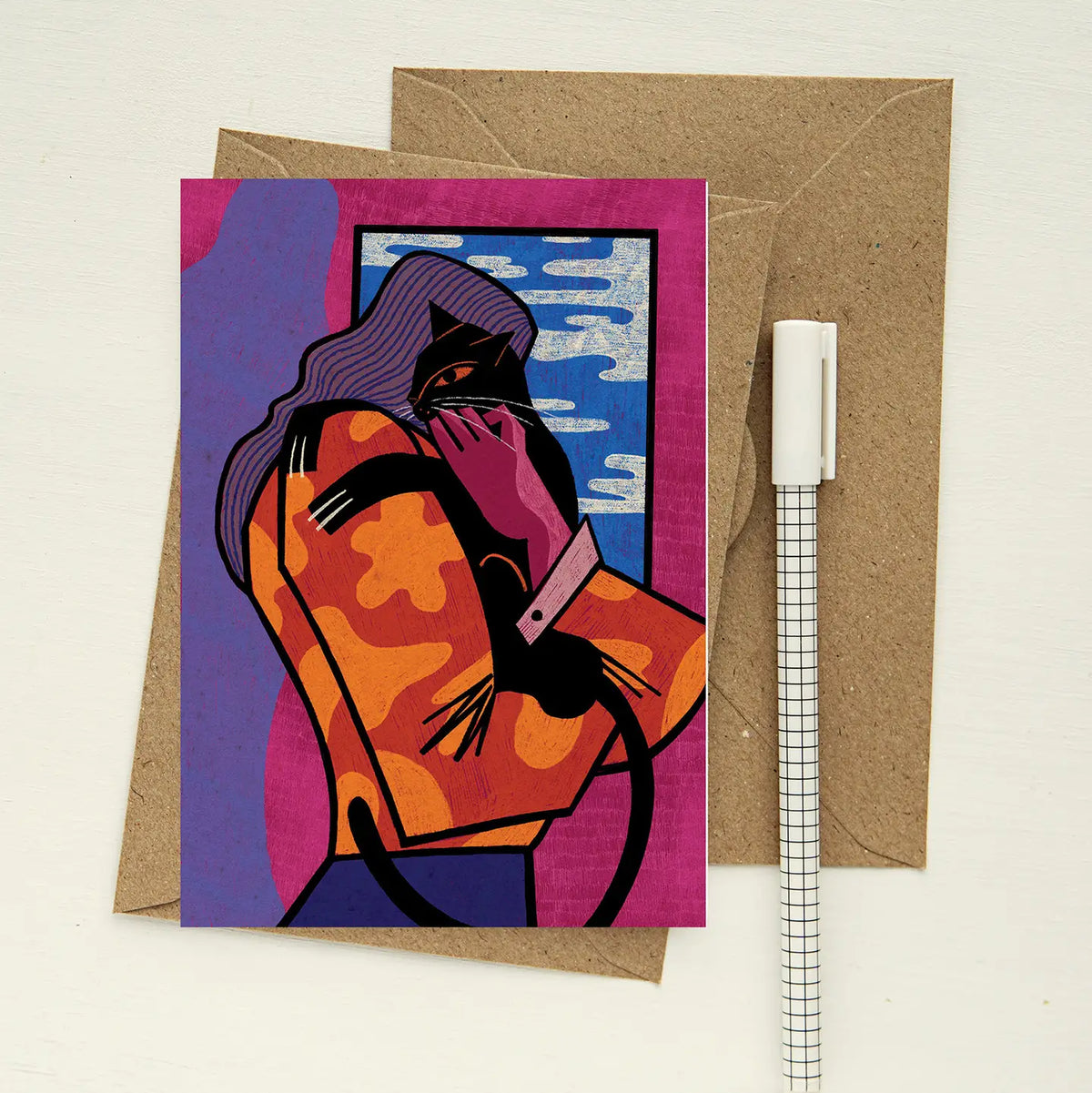 Cat Hug | Greeting Card