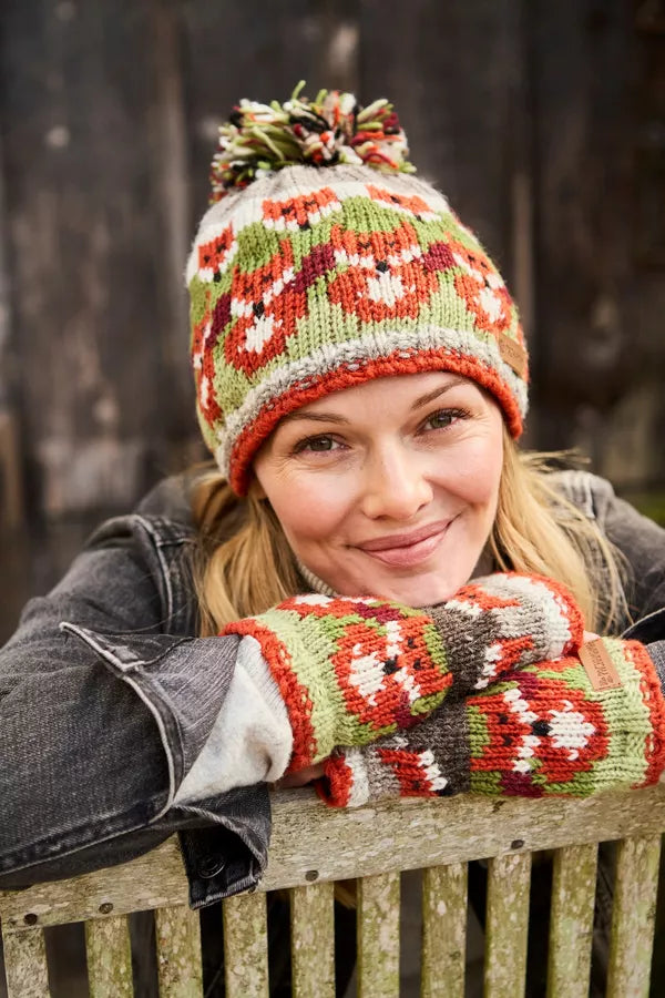 Pachamama Skulk Of Foxes | Wool Bobble Beanie