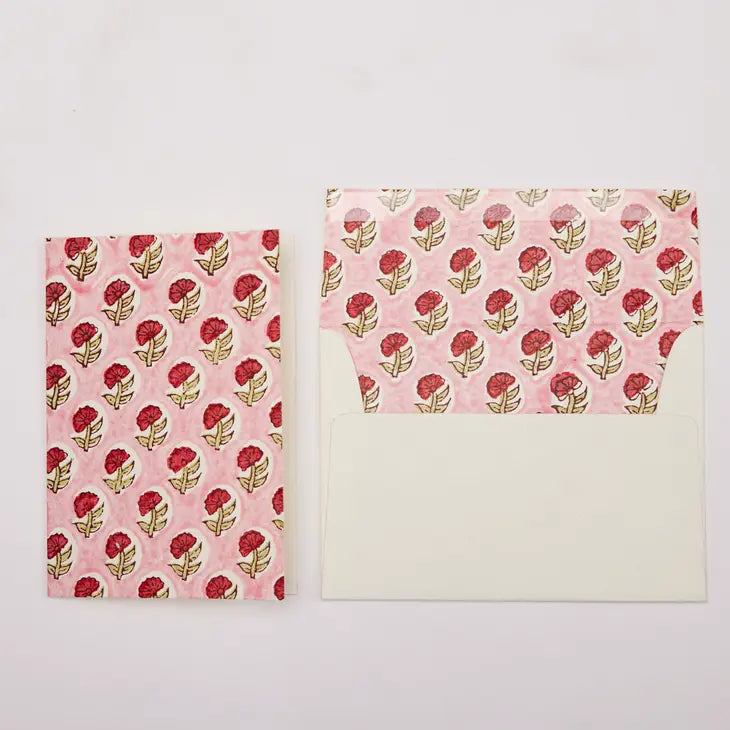 Daisy Festive | Paper Mirchi Block Printed Greeting Card