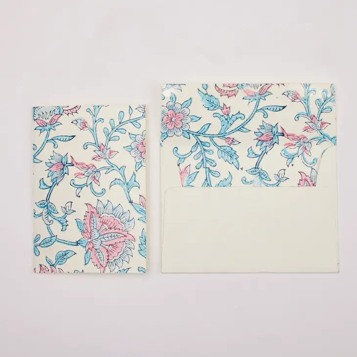 Flora Sky | Paper Mirchi Block Printed Greeting Card