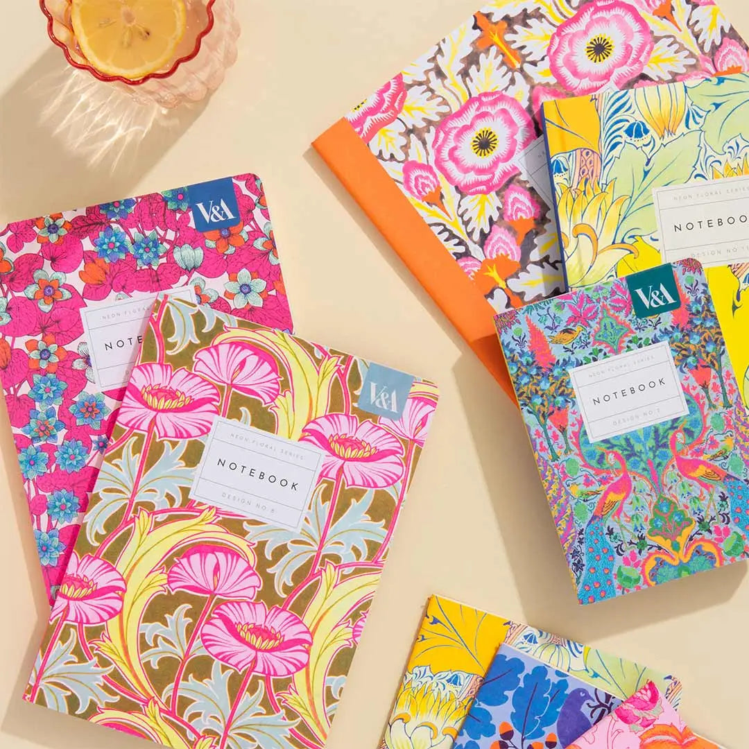 V&A Neon Floral Yellow | Notebook