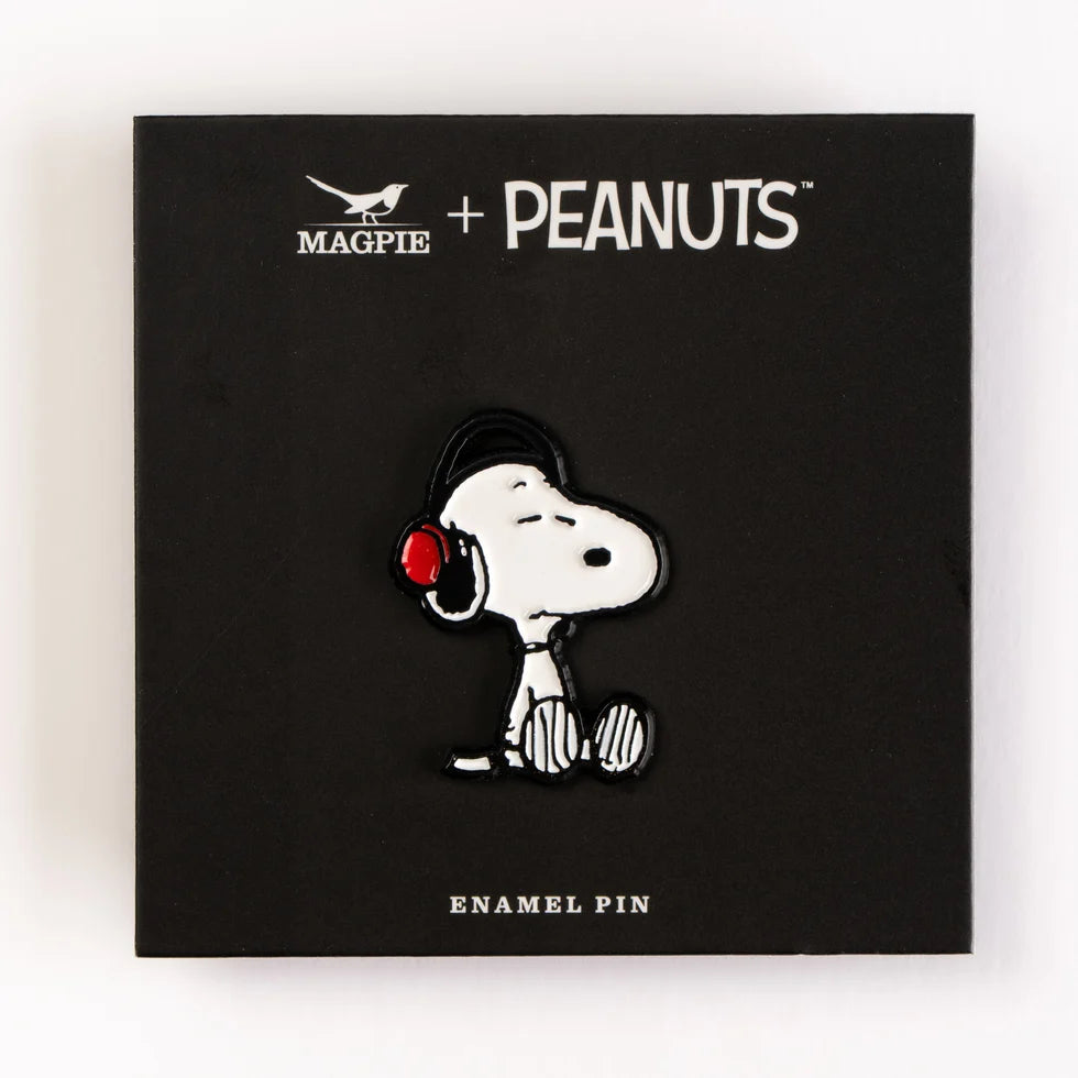 Snoopy Headphones | Peanuts Enamel Pin Badge
