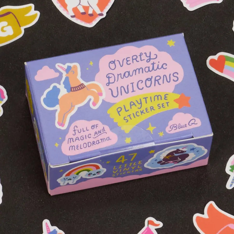 Overly Dramatic Unicorns | Blue Q Sticker Set