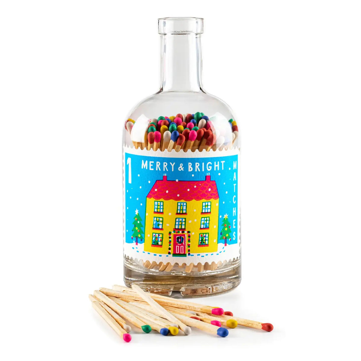 Merry And Bright | Christmas Match Bottle
