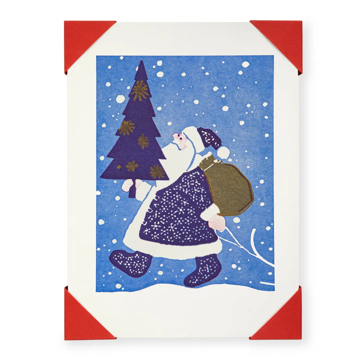 Vintage Father Christmas | Letterpress Printed Card Pack