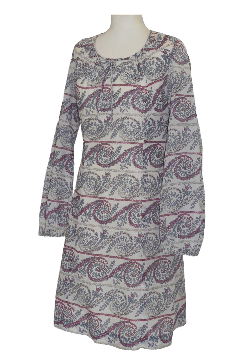 1970's Cotton Dress With Bell Sleeves | Vintage