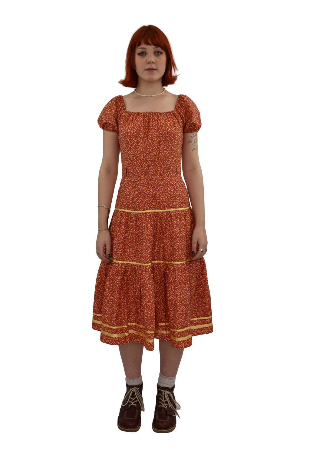 1970’s Betty Barclay Red Floral Dress | Vintage