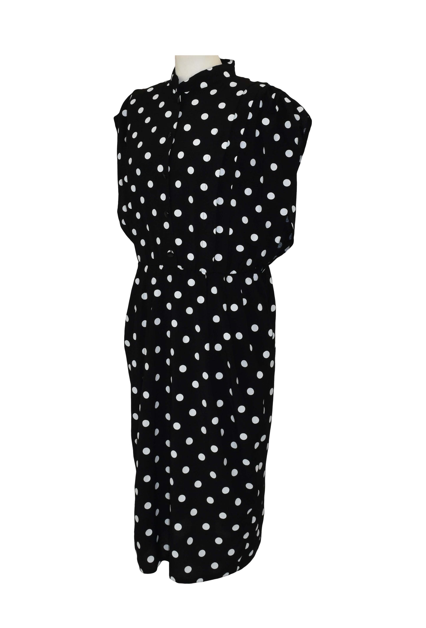 1980’s Black And White Polka Dot Dress | Vintage