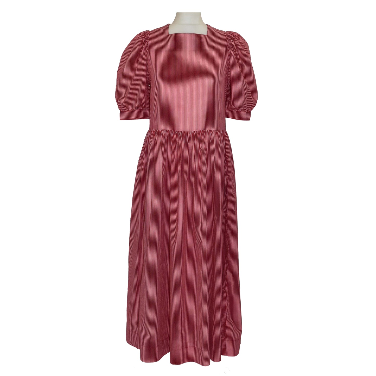 1980’s Laura Ashley Made In Great Britain Candy Stripe Cotton Dress