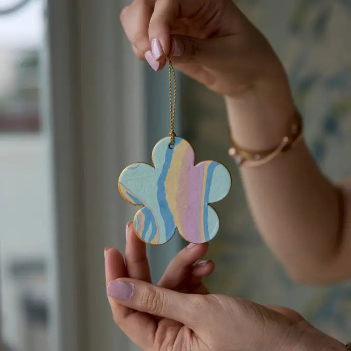 Flower Pastel Punch | Paper Mirchi Keepsake Ornament Greeting Card