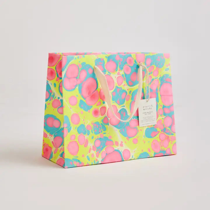 Paper Mirchi Neon Marble | Tree-Free Gift Bag