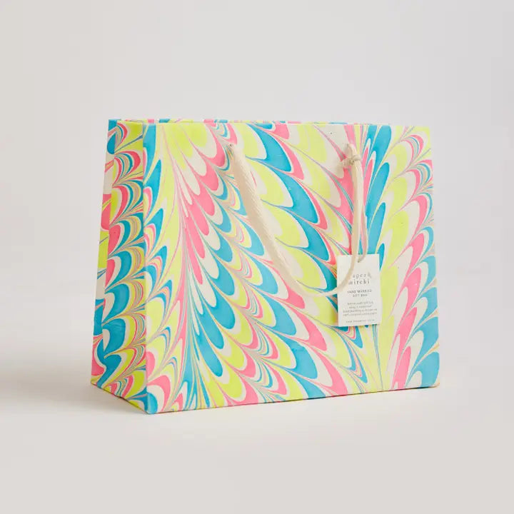 Paper Mirchi Neon Marble | Tree-Free Gift Bag