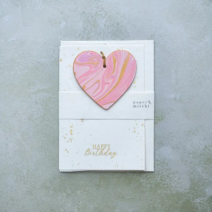 Heart Marshmallow | Paper Mirchi Keepsake Ornament Greeting Card