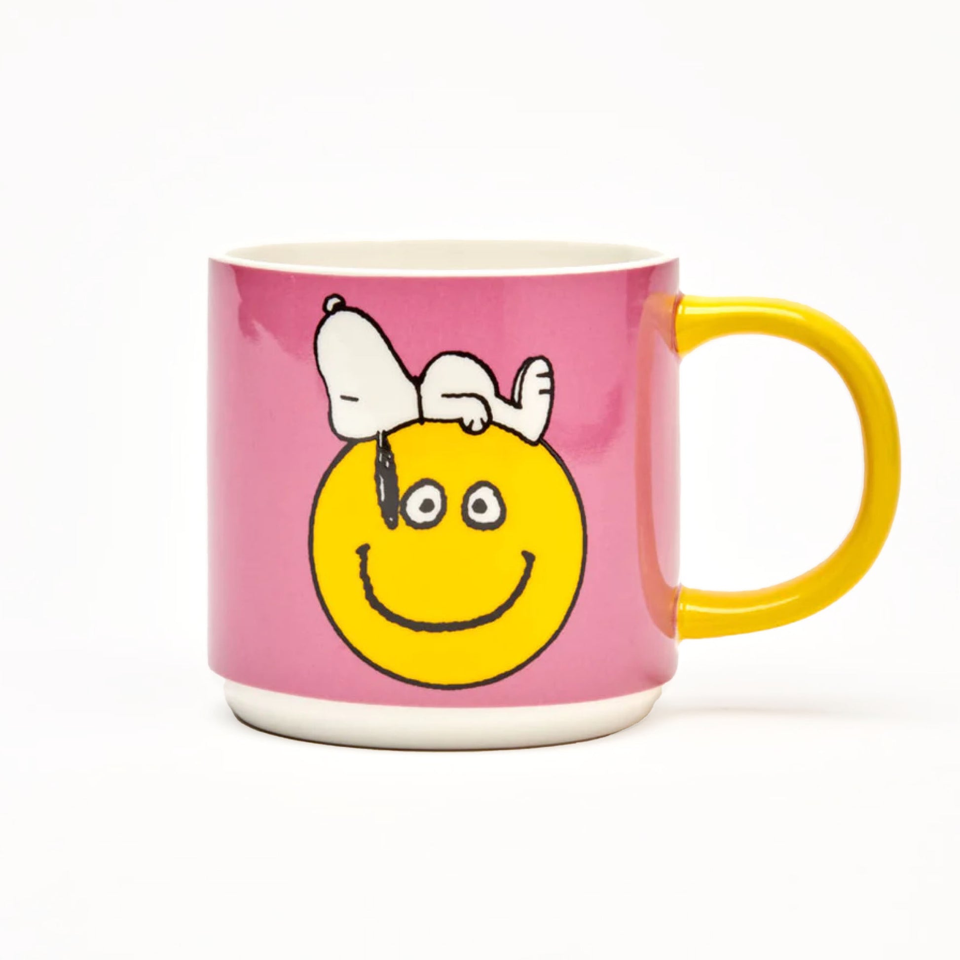 Snoopy Peanuts Have A Nice Day Pink Mug With Snoopy And Smiley Face