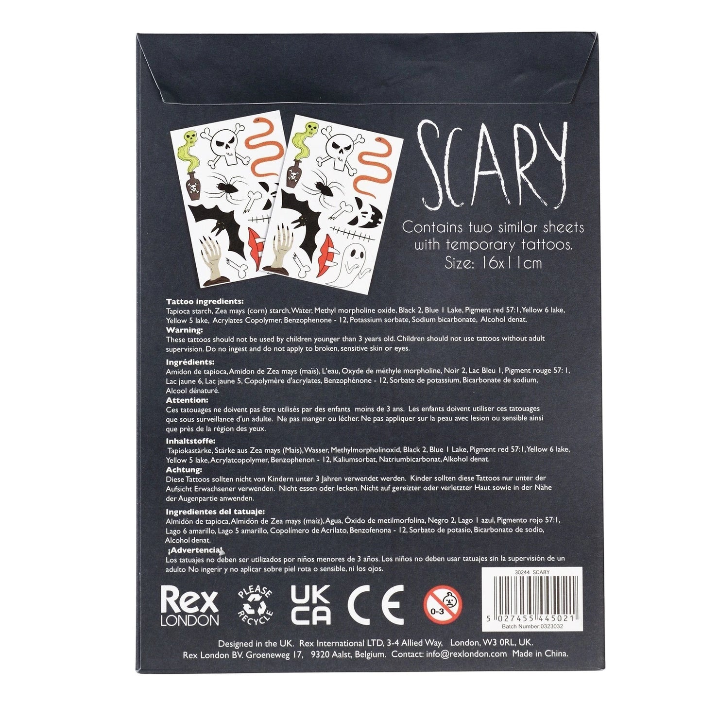 Scary | Temporary Tattoos