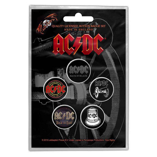 AC/DC | Set Of 5 Button Badges