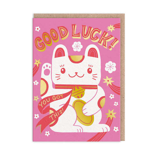 Lucky Cat Good Luck | Greeting Card