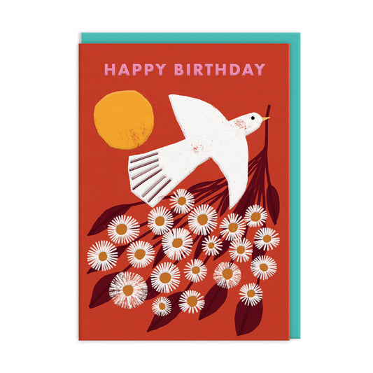 Bird And Flowers Birthday | Greeting Card