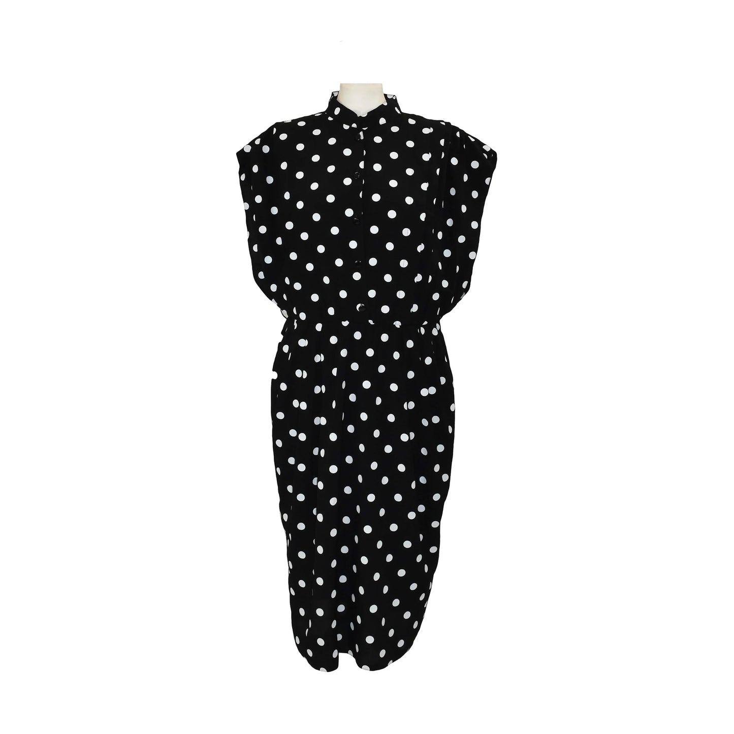 1980’s Black And White Polka Dot Dress | Vintage