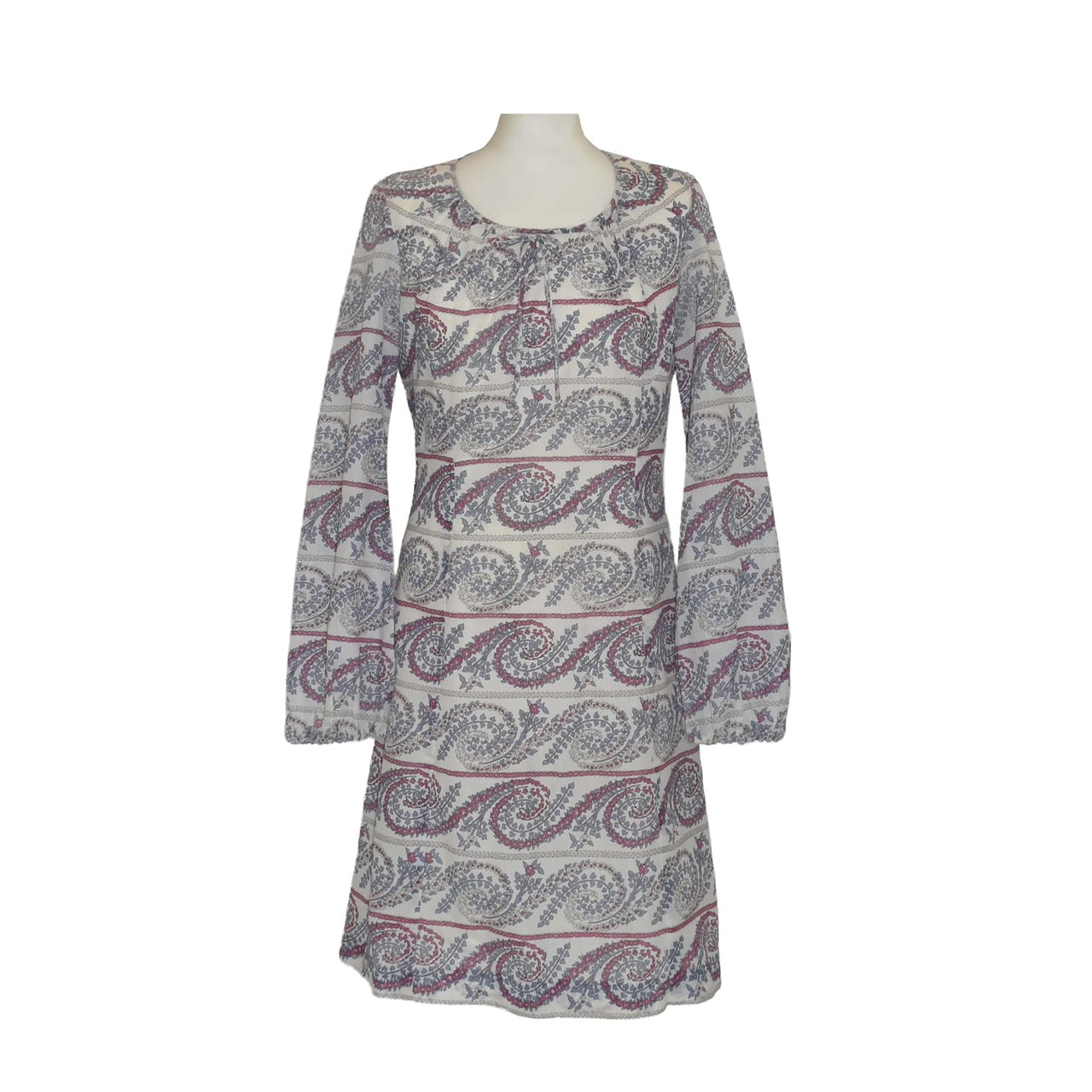 1970's Cotton Dress With Bell Sleeves | Vintage