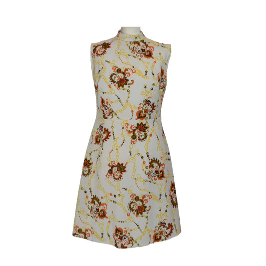1960’s High Neck Floral Print Shift Dress | Vintage