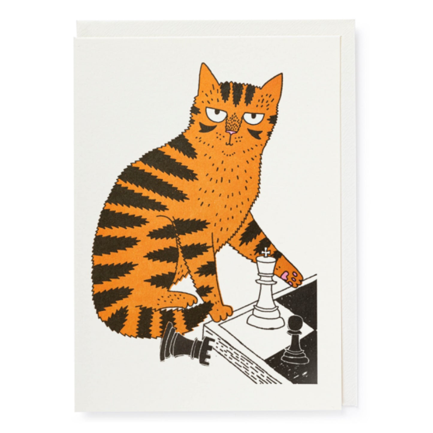 Chess Cat | Letterpress Greeting Card