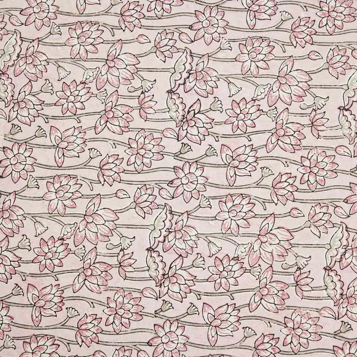 Lotus Pink Earth | Paper Mirchi Block Printed Wrapping Paper