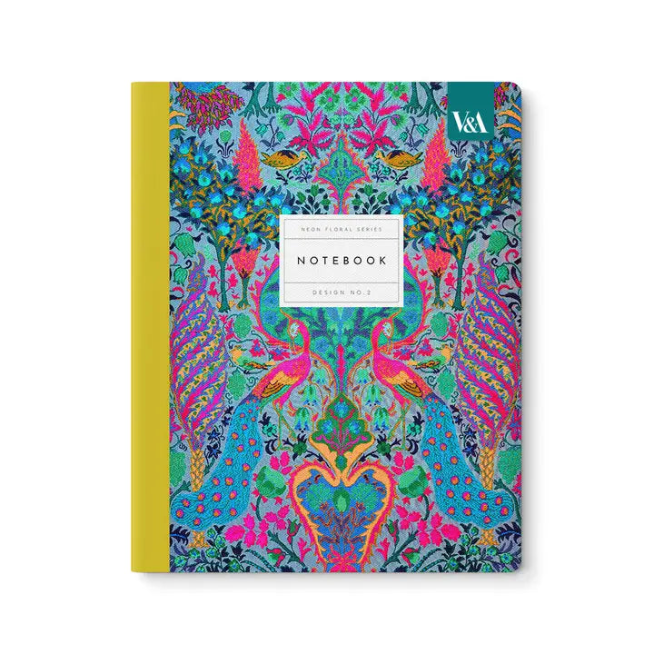 V&A Neon Floral Peacock | Notebook