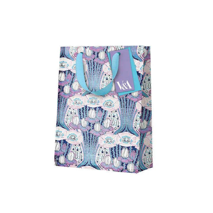 V&A Neon Floral Pink Poppies | Gift Bag
