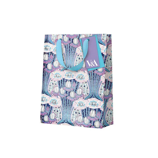 V&A Neon Floral Pink Poppies | Gift Bag