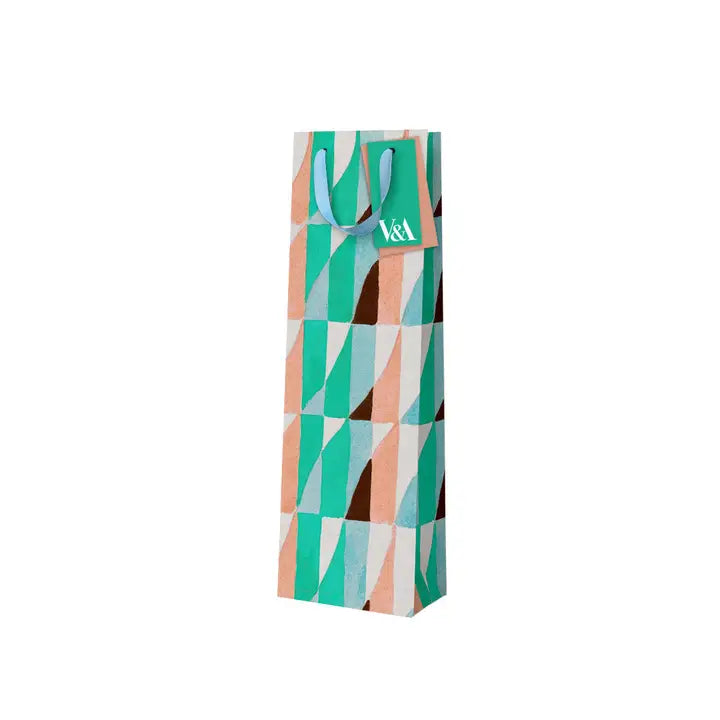 V&A Geometric Turquoise Prism | Gift Bag