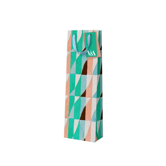 V&A Geometric Turquoise Prism | Gift Bag
