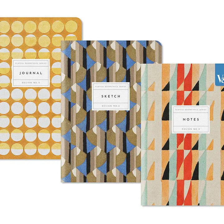 V&A Geometric Premium Stitched | Notebook Set