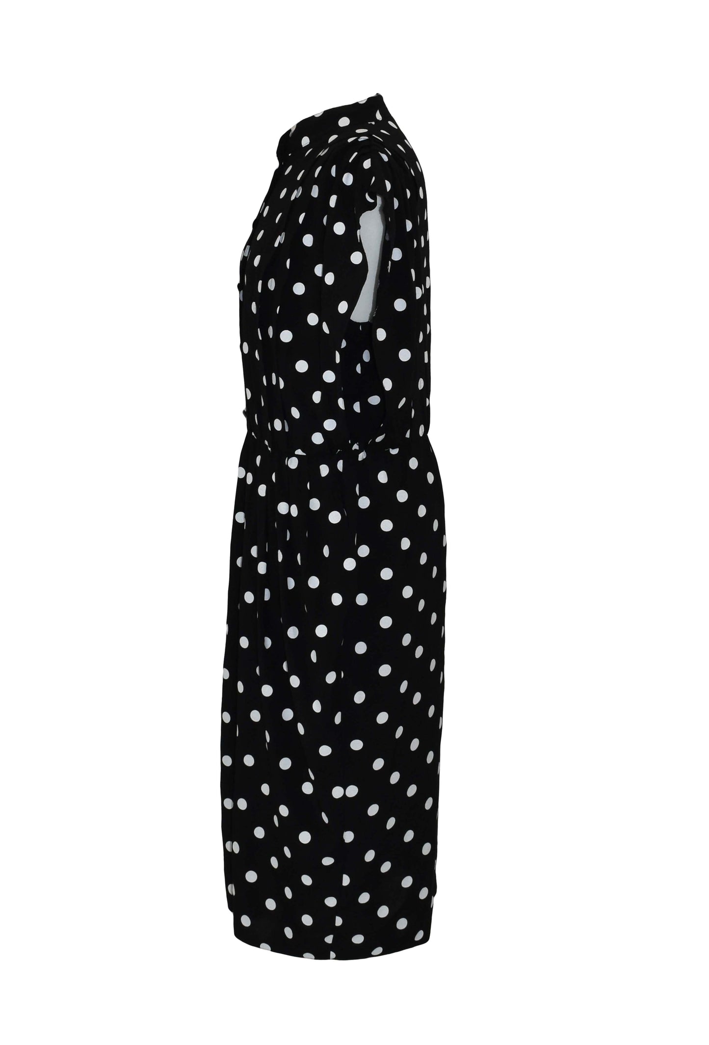 1980’s Black And White Polka Dot Dress | Vintage