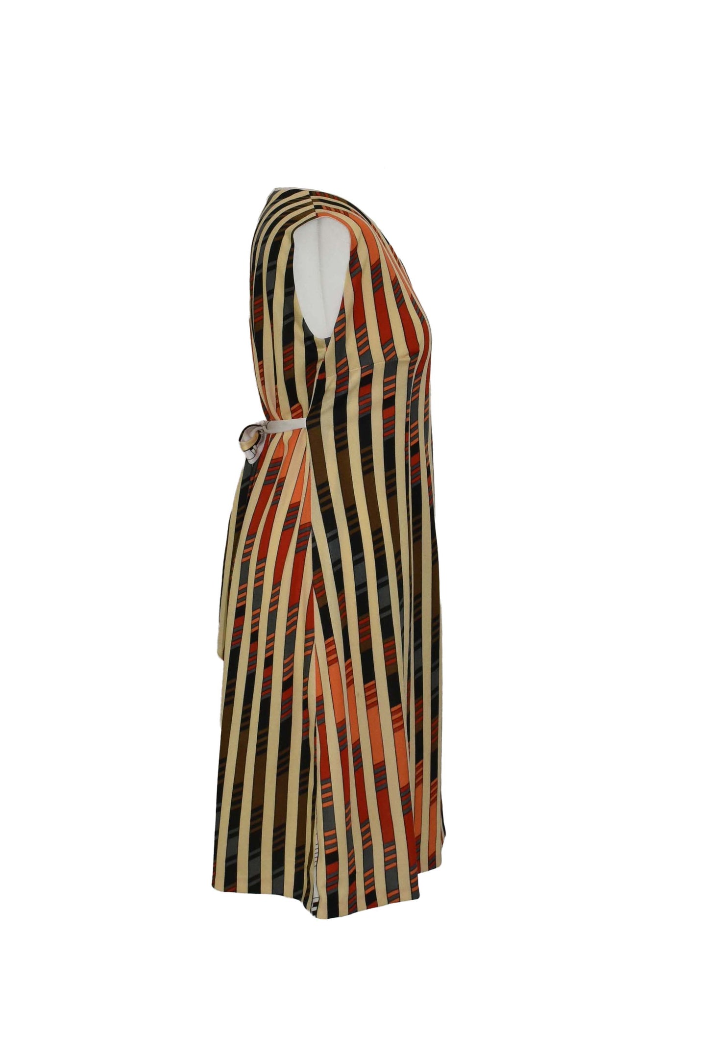 1980’s Geometric Graphic Print Belted Shift Dress | Vintage