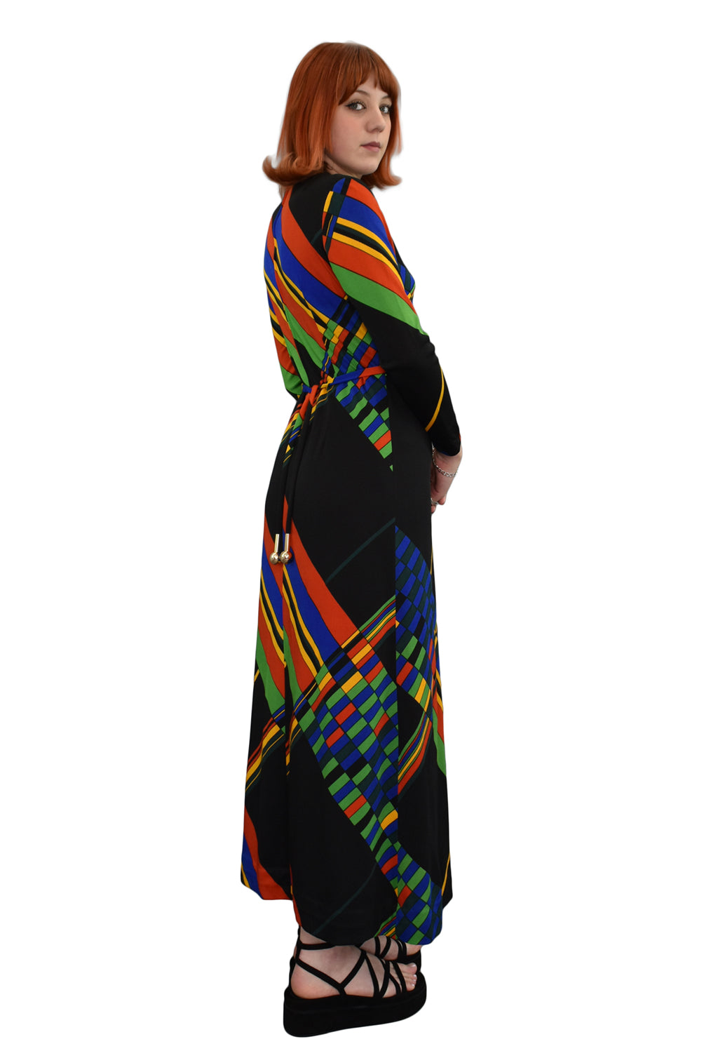 1970's Geometric Print Dress | Vintage