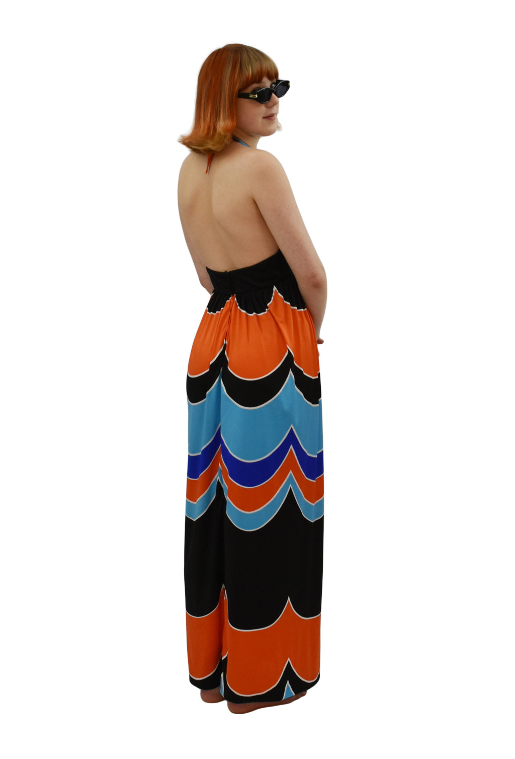 1970's Halterneck Backless Maxi Dress | Vintage