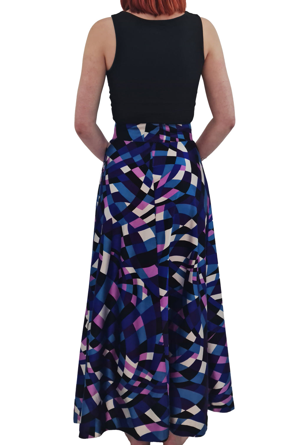1970's Geometric Graphic Maxi Skirt | Vintage