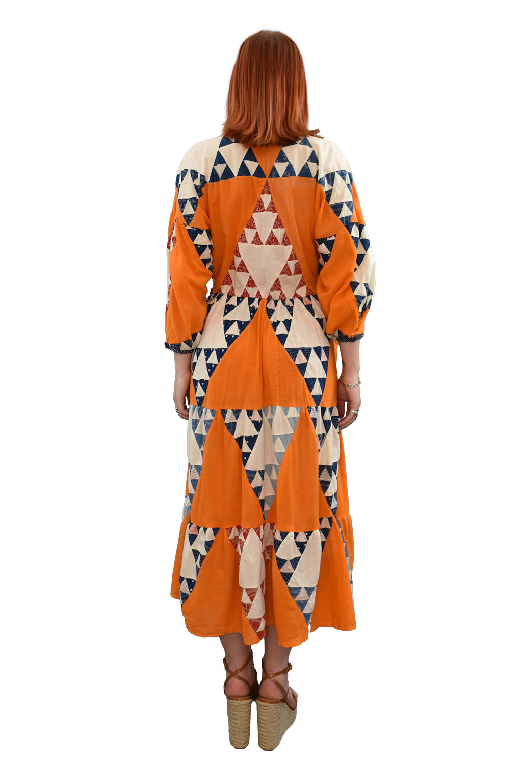 Love Apples By Stephanie Patchwork 1970s Maxi Dress | Vintage