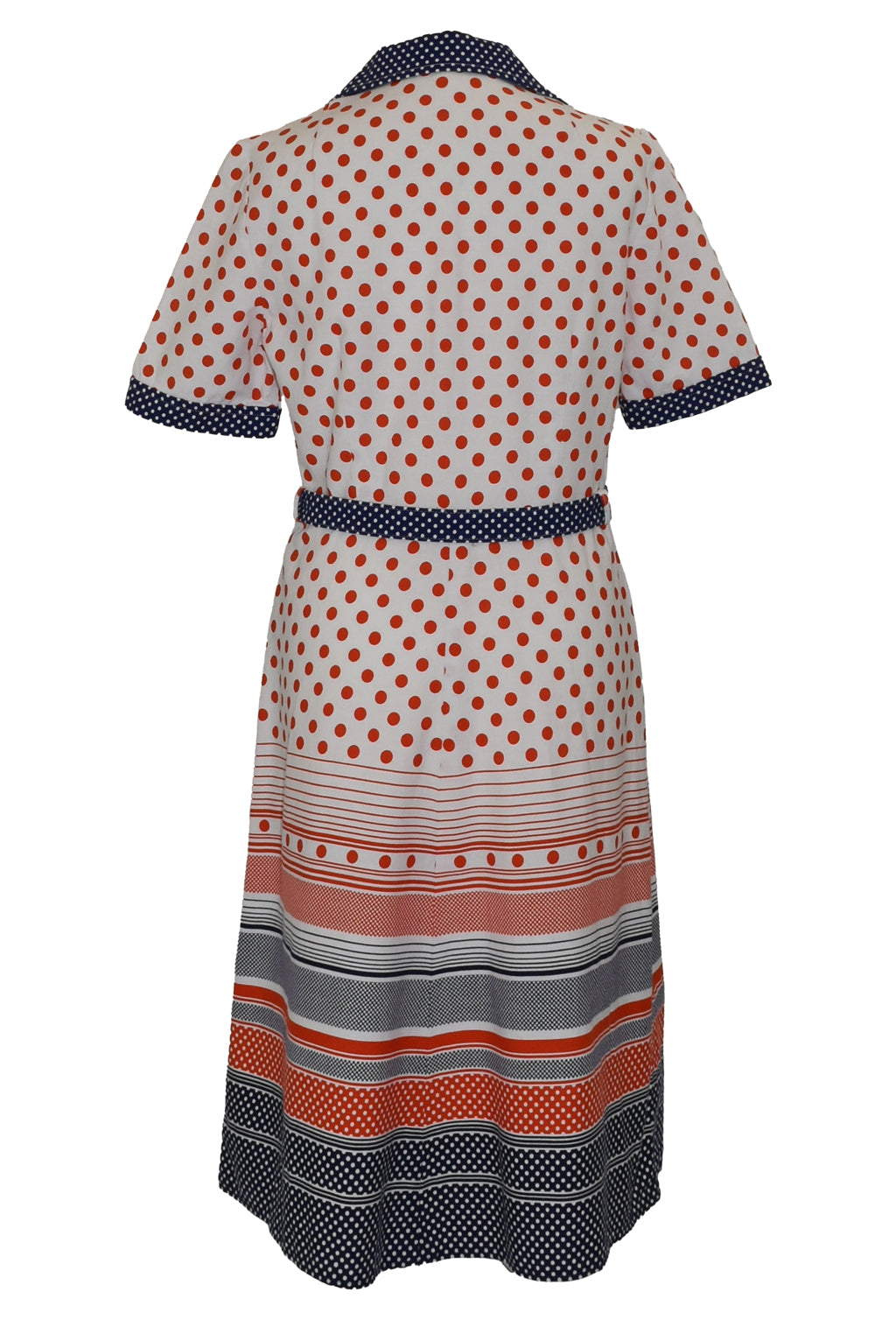 1970’s Spots and Stripes Shirtwaister Dress | Vintage