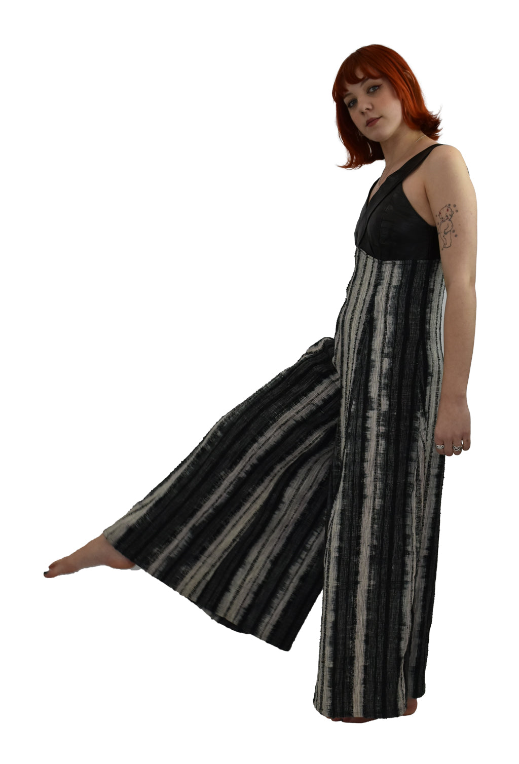 Leather And Tapestry Jumpsuit | Vintage