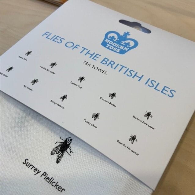 Flies Of The British Isles | Modern Toss Tea Towel