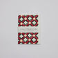 Floral Checks Scarlet | Paper Mirchi Block Printed Greeting Card