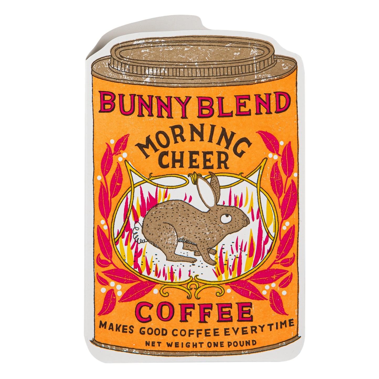 Coffee Tin  | Letterpress Greeting Card