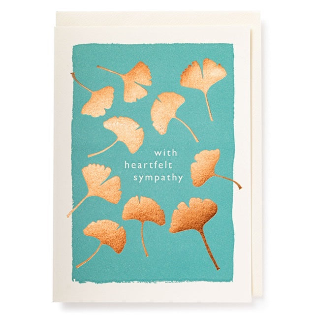 Sympathy Leaves | Letterpress Condolence Card