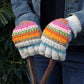 Pachamama Fairtrade Villarica Pastel Stripe | Wool Convertible Mittens
