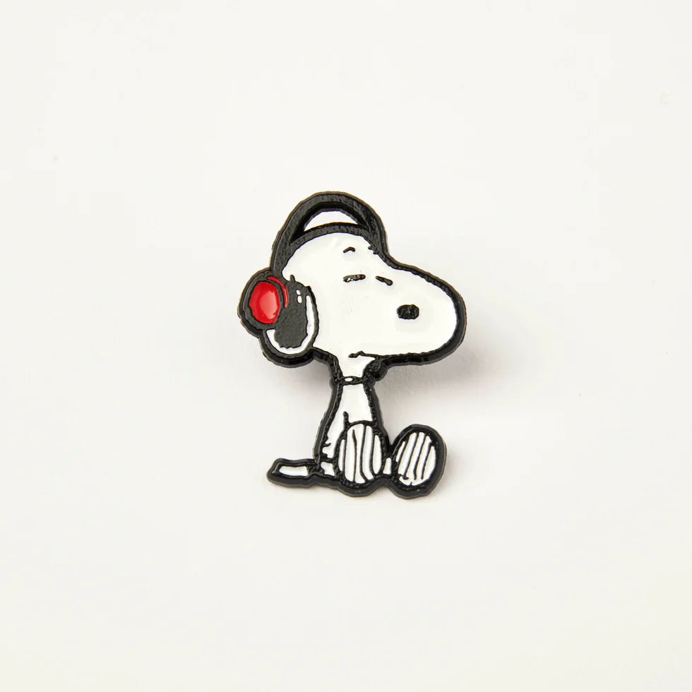 Snoopy Headphones | Peanuts Enamel Pin Badge